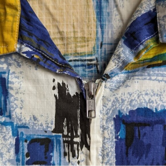 Vintage Guess 100% cotton short sleeve abstract print patchwork shirt - Picture 5 of 7